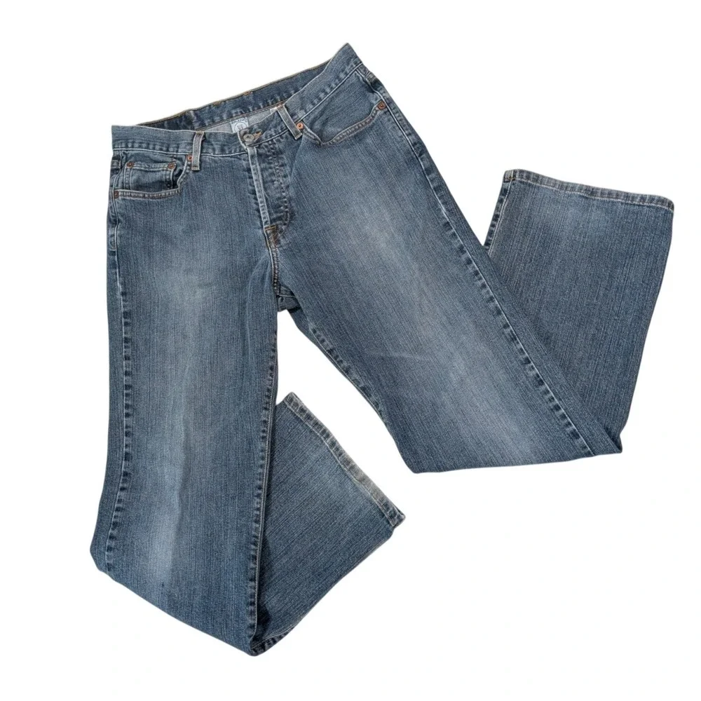 Lucky Brand Dungarees Men 29x28.5 Blue Jeans Made In‎ USA Button Fly VTG 7183C70